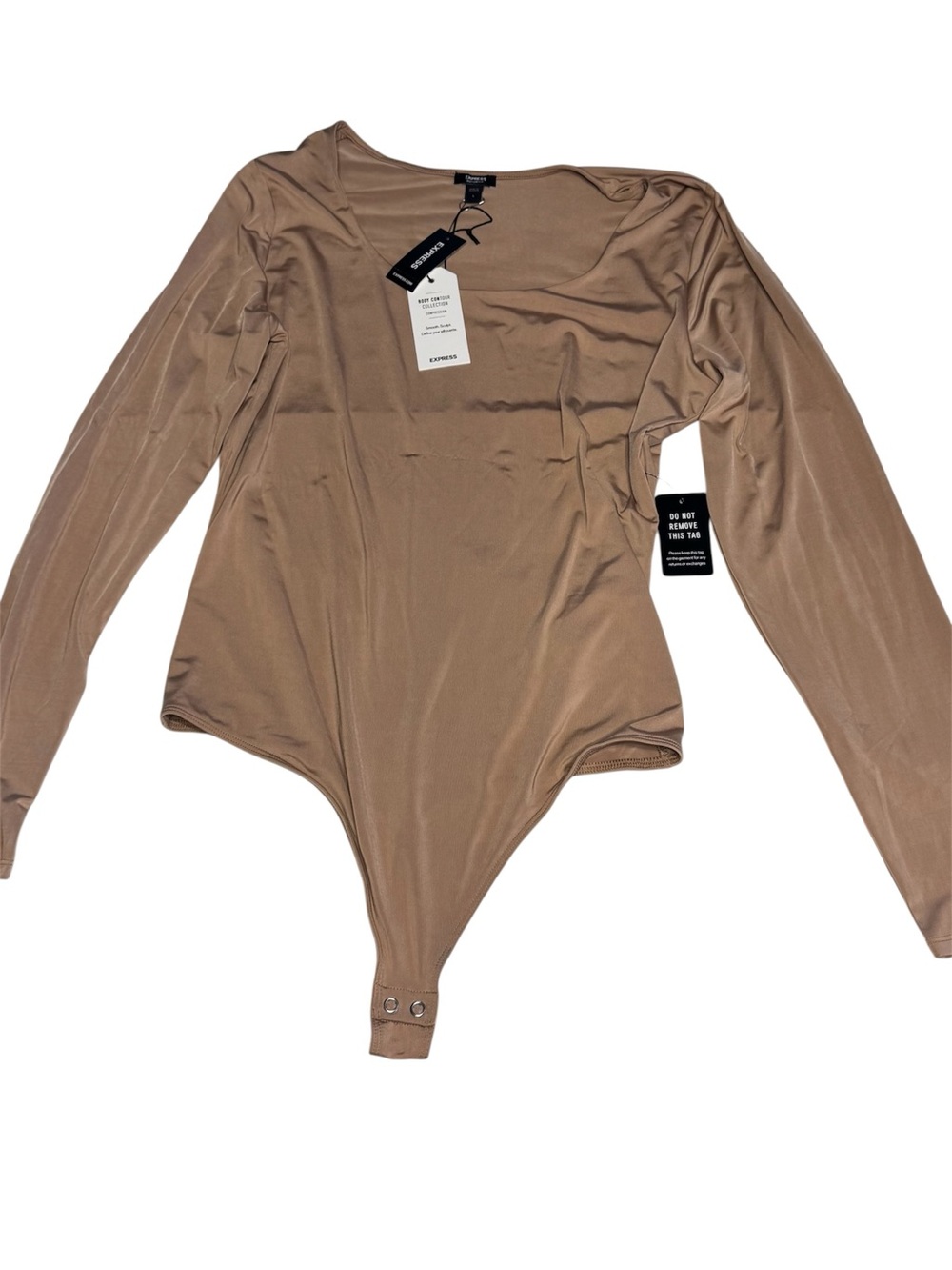 NWT Express Long Sleeve Bodysuit in Taupe